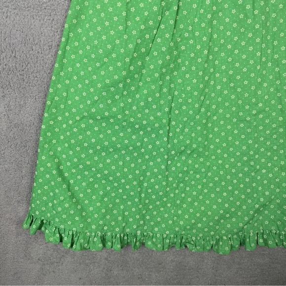 Princess Kaiulani Vintage Dress Womens Small Green Hawaiian 60's Empire Maxi Dot - Picture 6 of 11